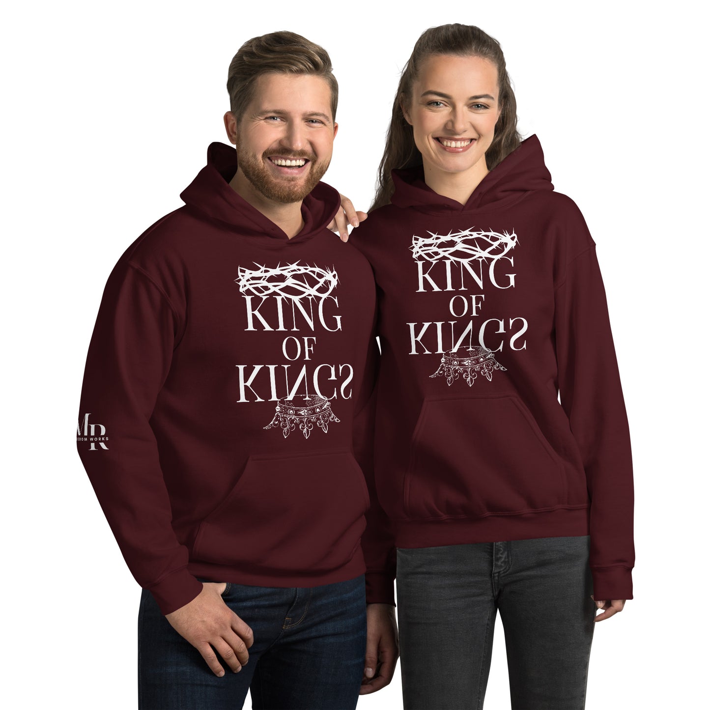 King Of kings Unisex Hoodie W/White Print