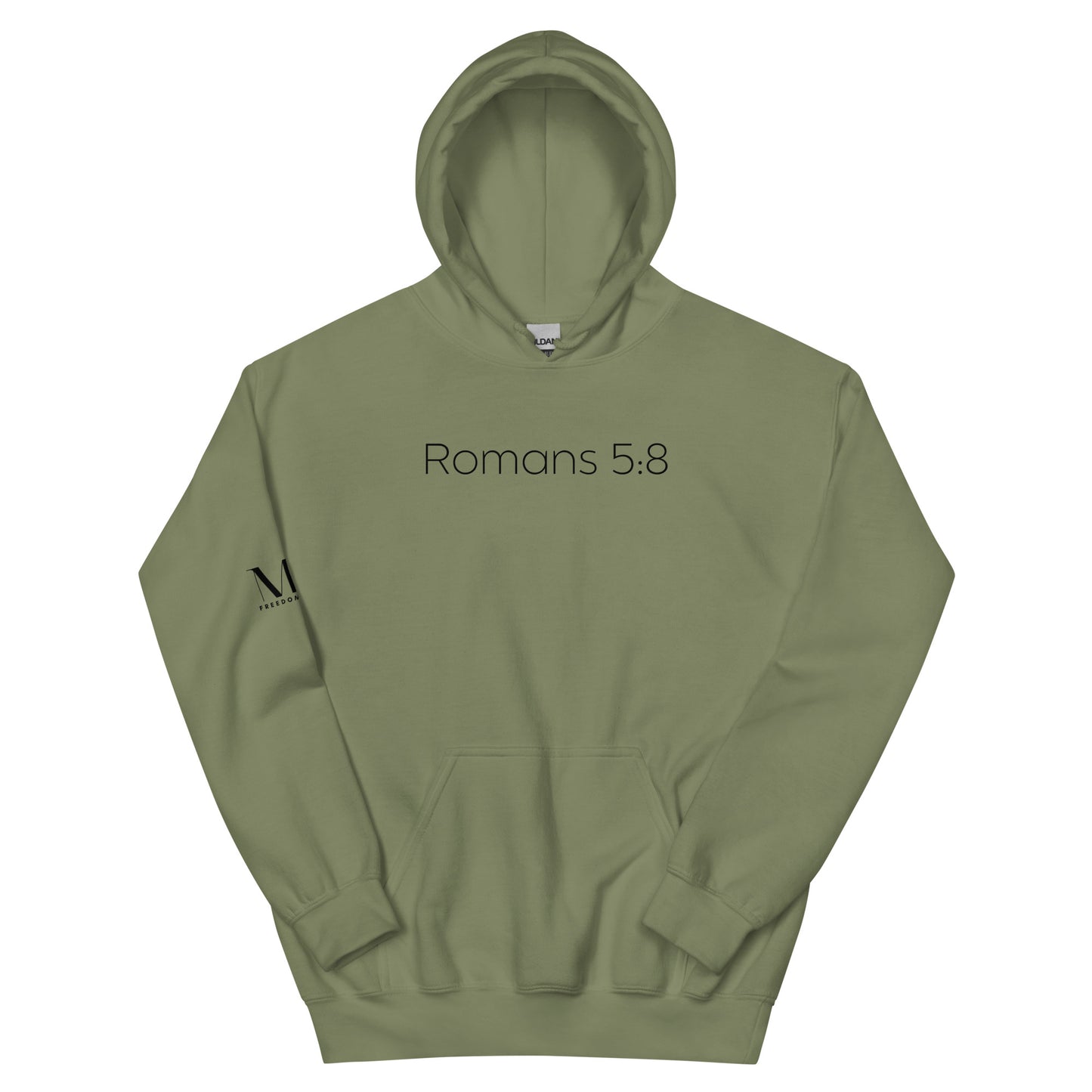 Romans 5:8 (He Still Loves You) Unisex Hoodie W/Black Print
