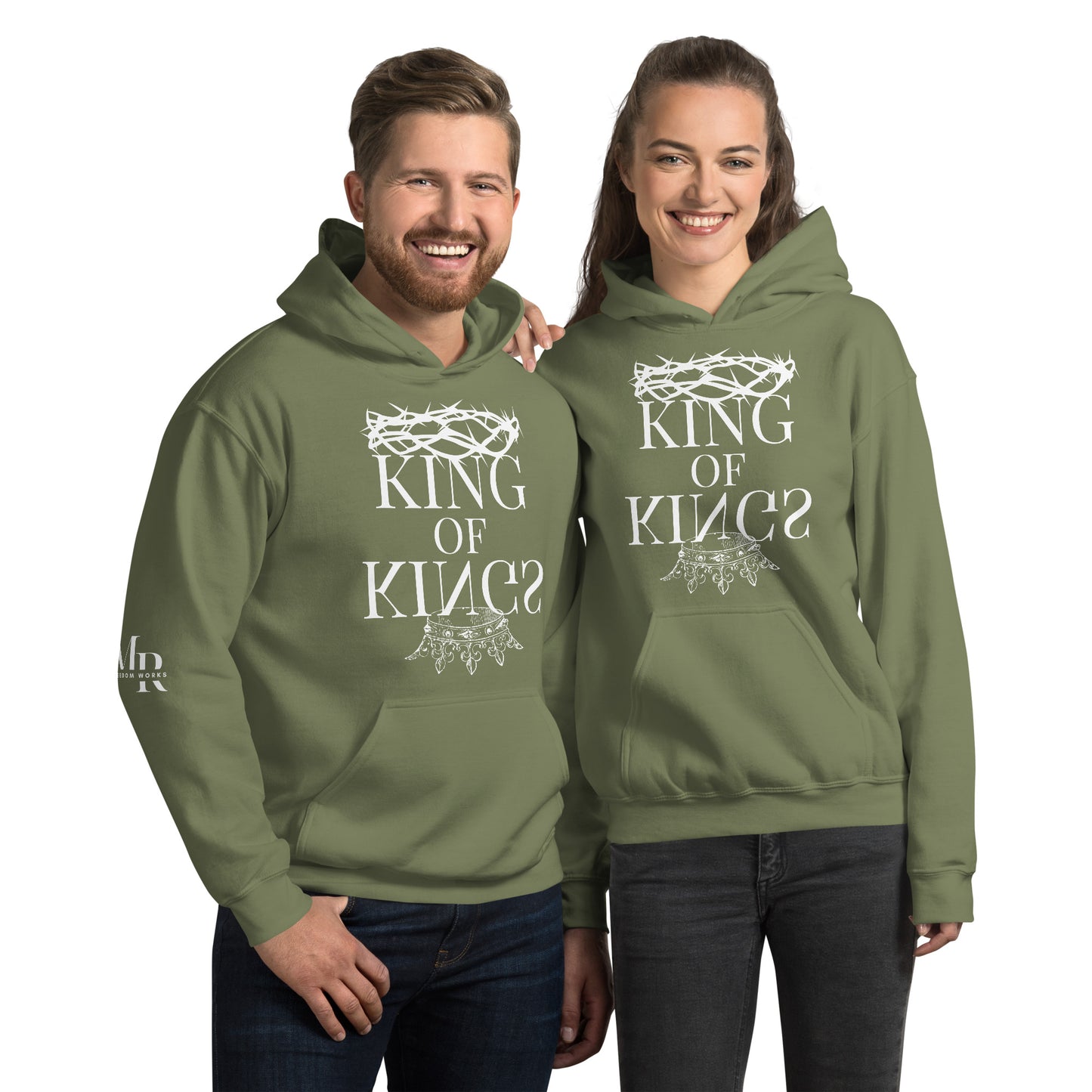 King Of kings Unisex Hoodie W/White Print