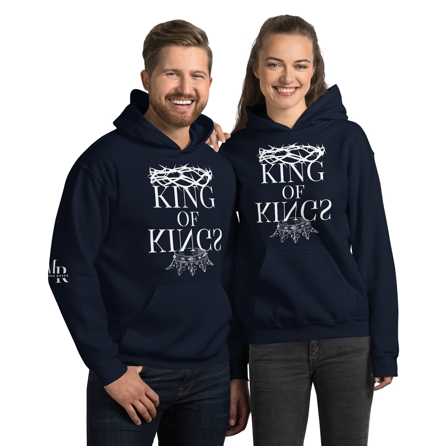 King Of kings Unisex Hoodie W/White Print