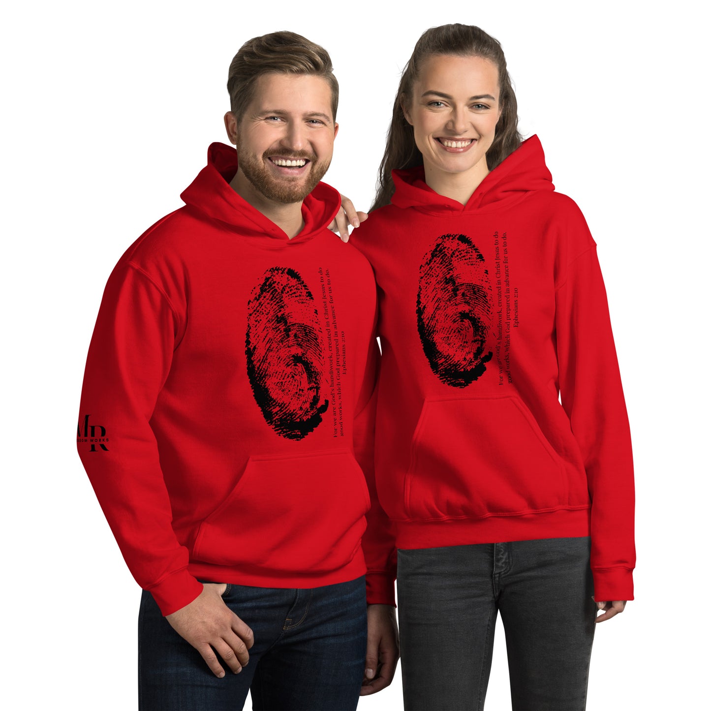 Fearfully And Wonderfully Made Unisex Hoodie W/Black Print