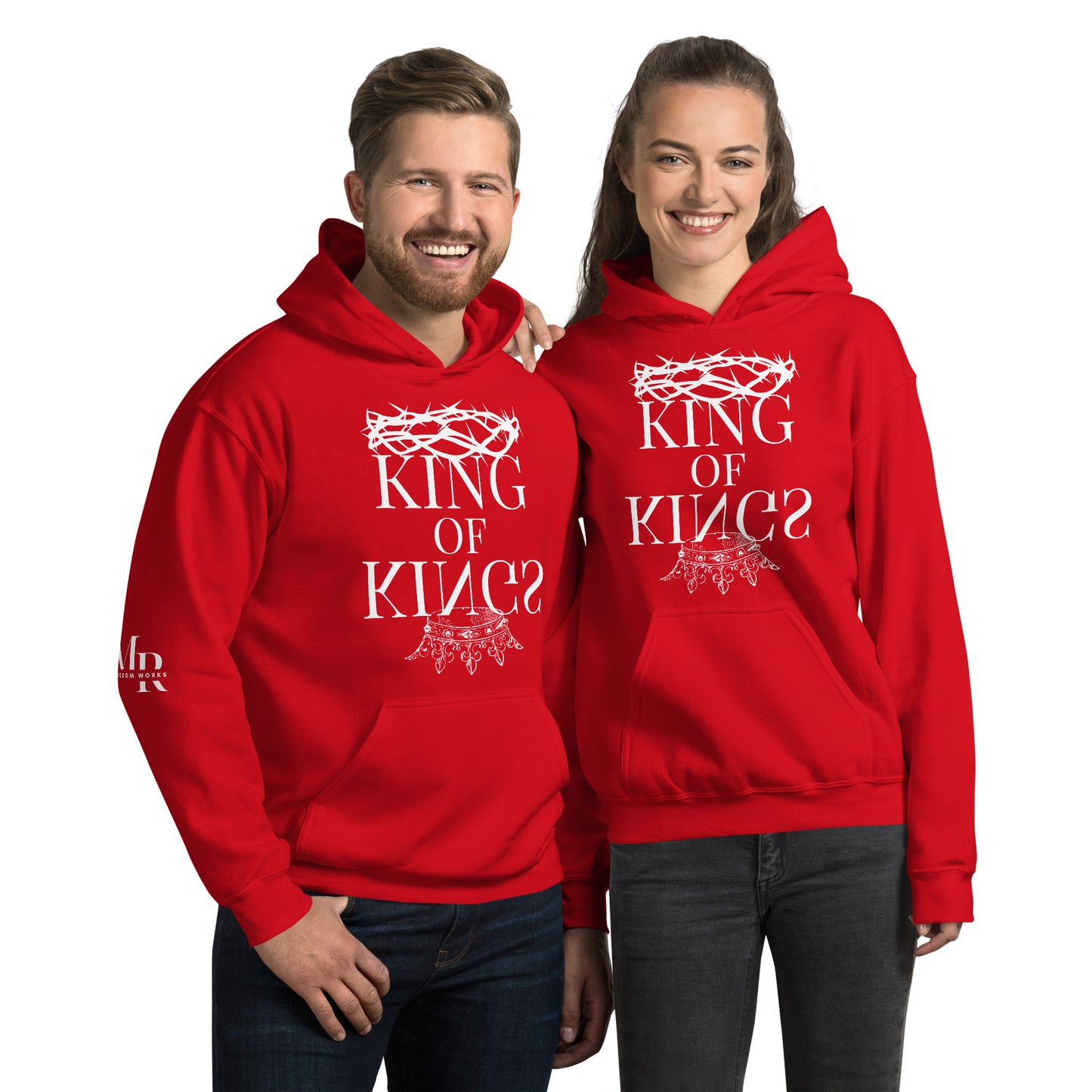 King Of kings Unisex Hoodie W/White Print