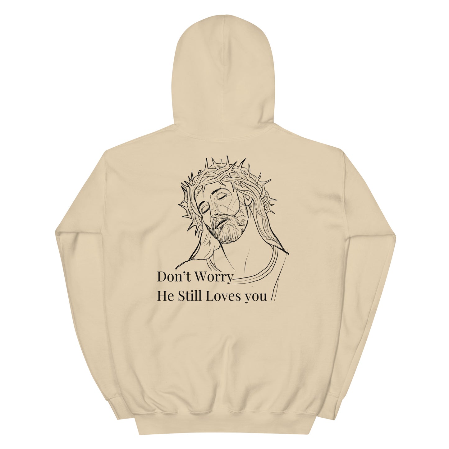 Romans 5:8 (He Still Loves You) Unisex Hoodie W/Black Print