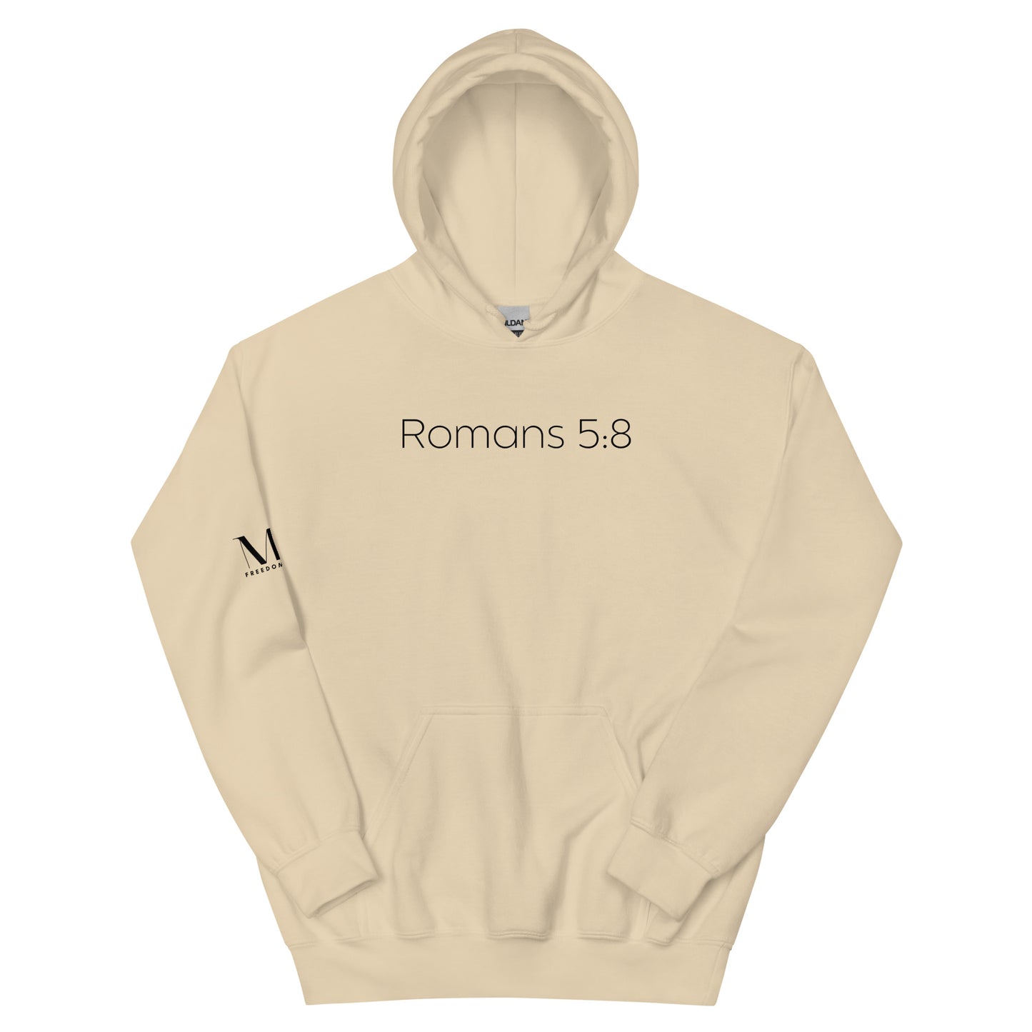 Romans 5:8 (He Still Loves You) Unisex Hoodie W/Black Print