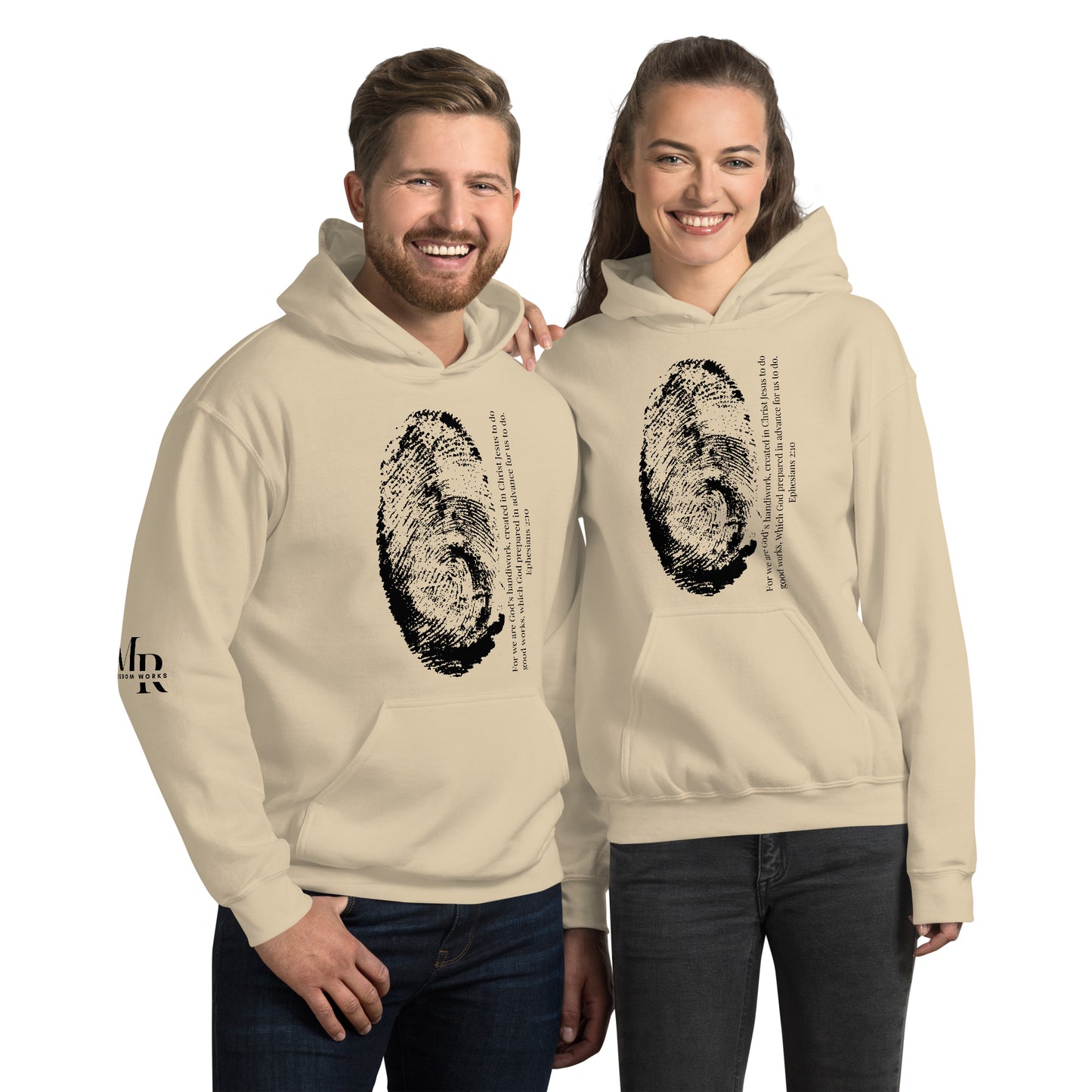Fearfully And Wonderfully Made Unisex Hoodie W/Black Print