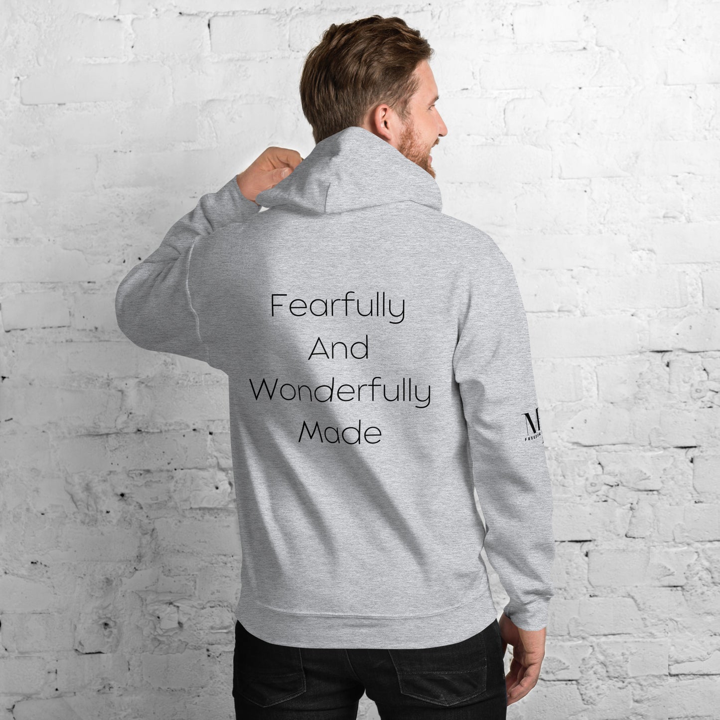 Fearfully And Wonderfully Made Unisex Hoodie W/Black Print