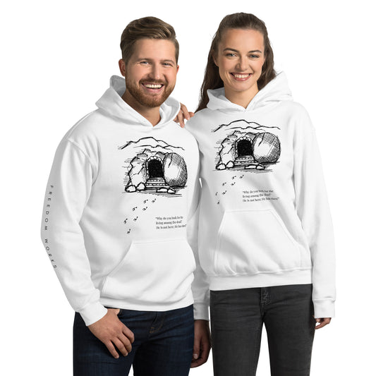 He Is Risen Unisex Hoodie W/Black Print