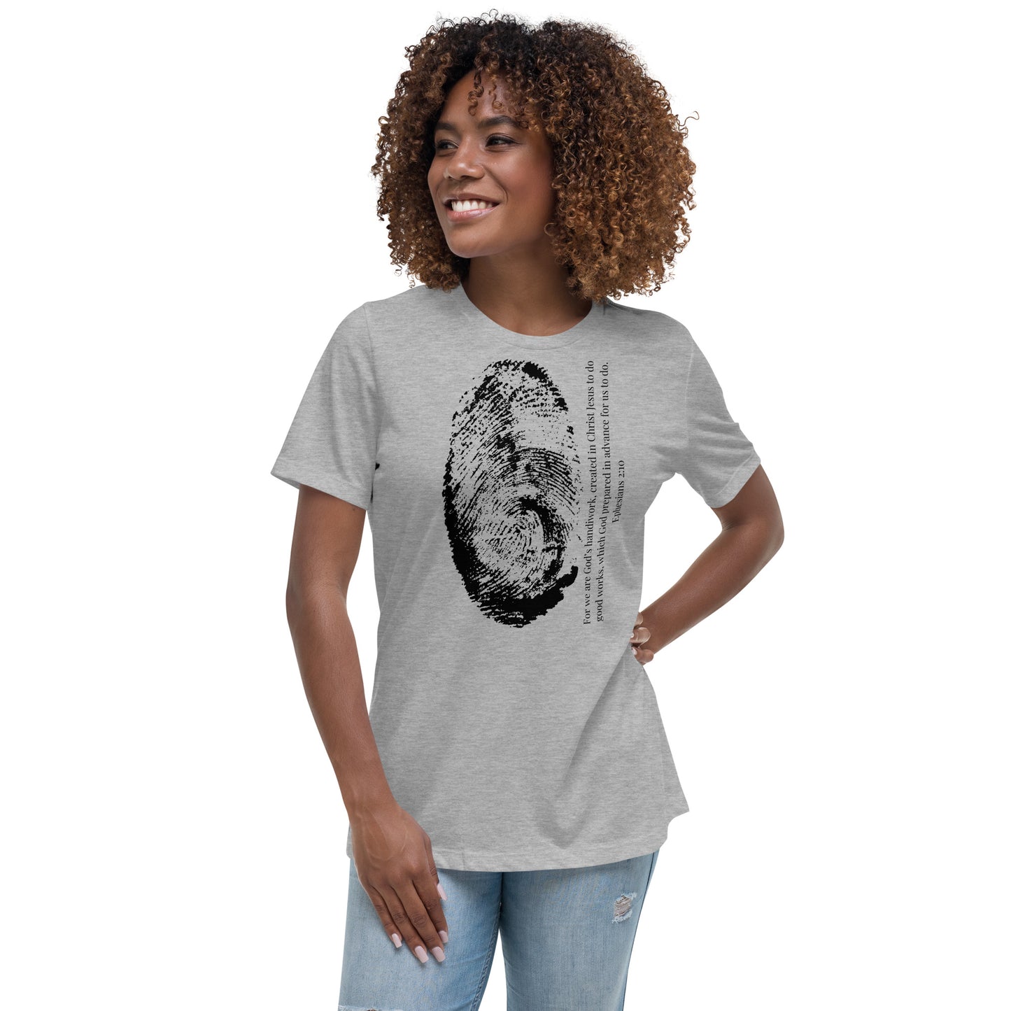 Fearfully And Wonderfully Made Women's Relaxed T-Shirt W/Black Print