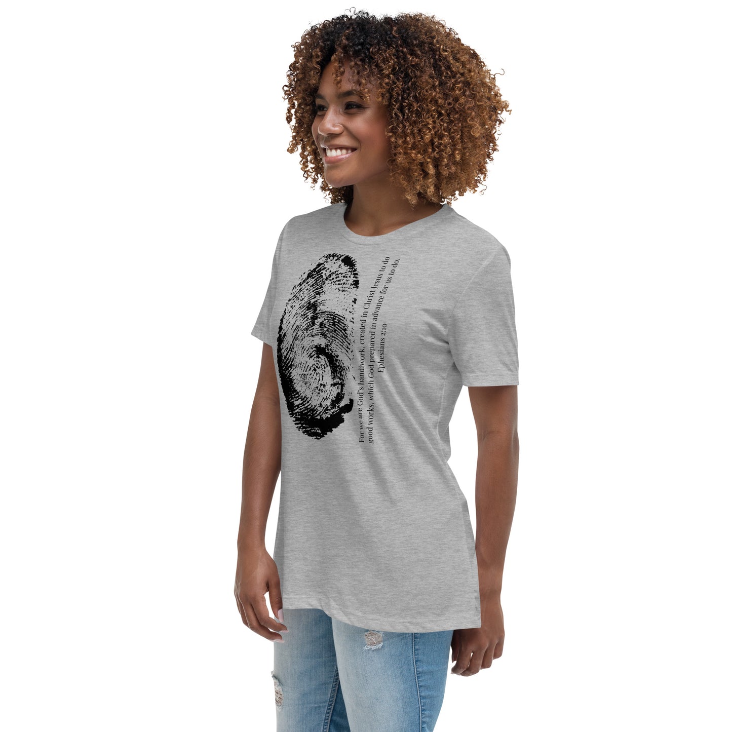 Fearfully And Wonderfully Made Women's Relaxed T-Shirt W/Black Print