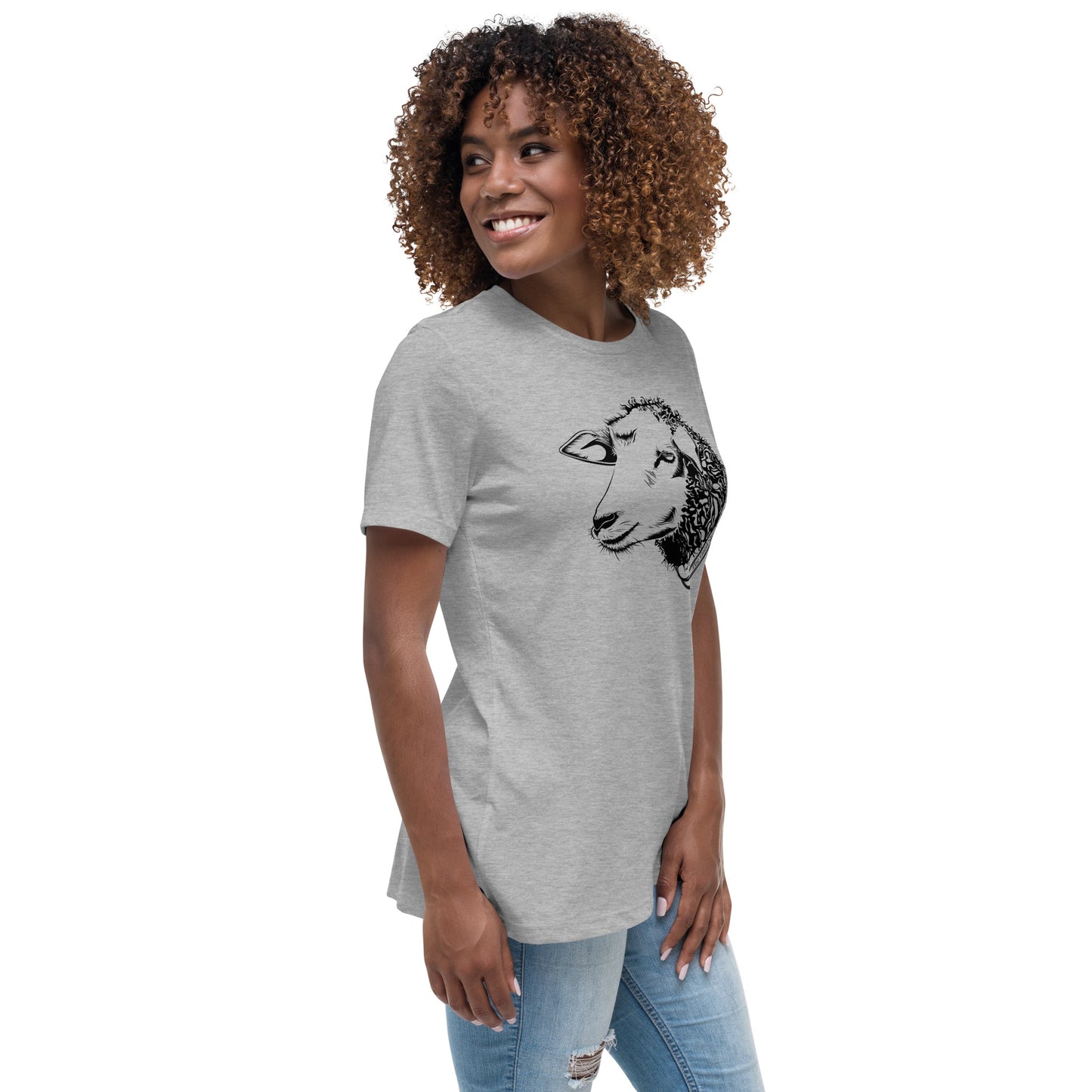 The Good Shepherd Women's Relaxed T-Shirt W/Black Print