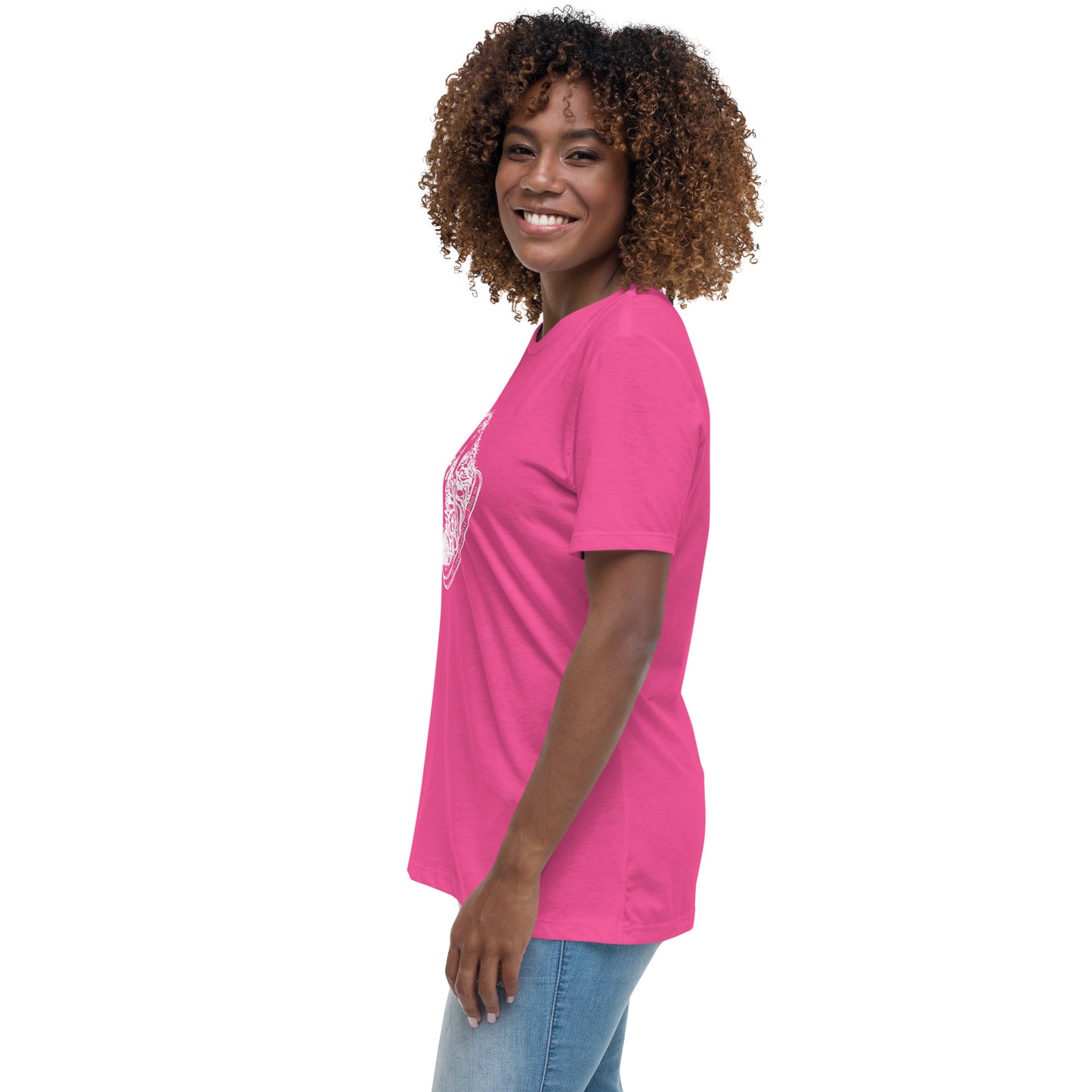 The Good Shepherd Women's Relaxed T-Shirt W/White Print