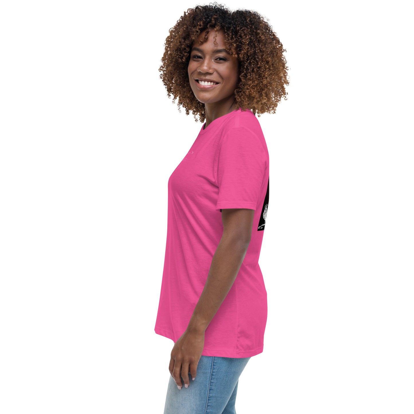 Jesus Died For You Women's Relaxed T-Shirt W/White Print