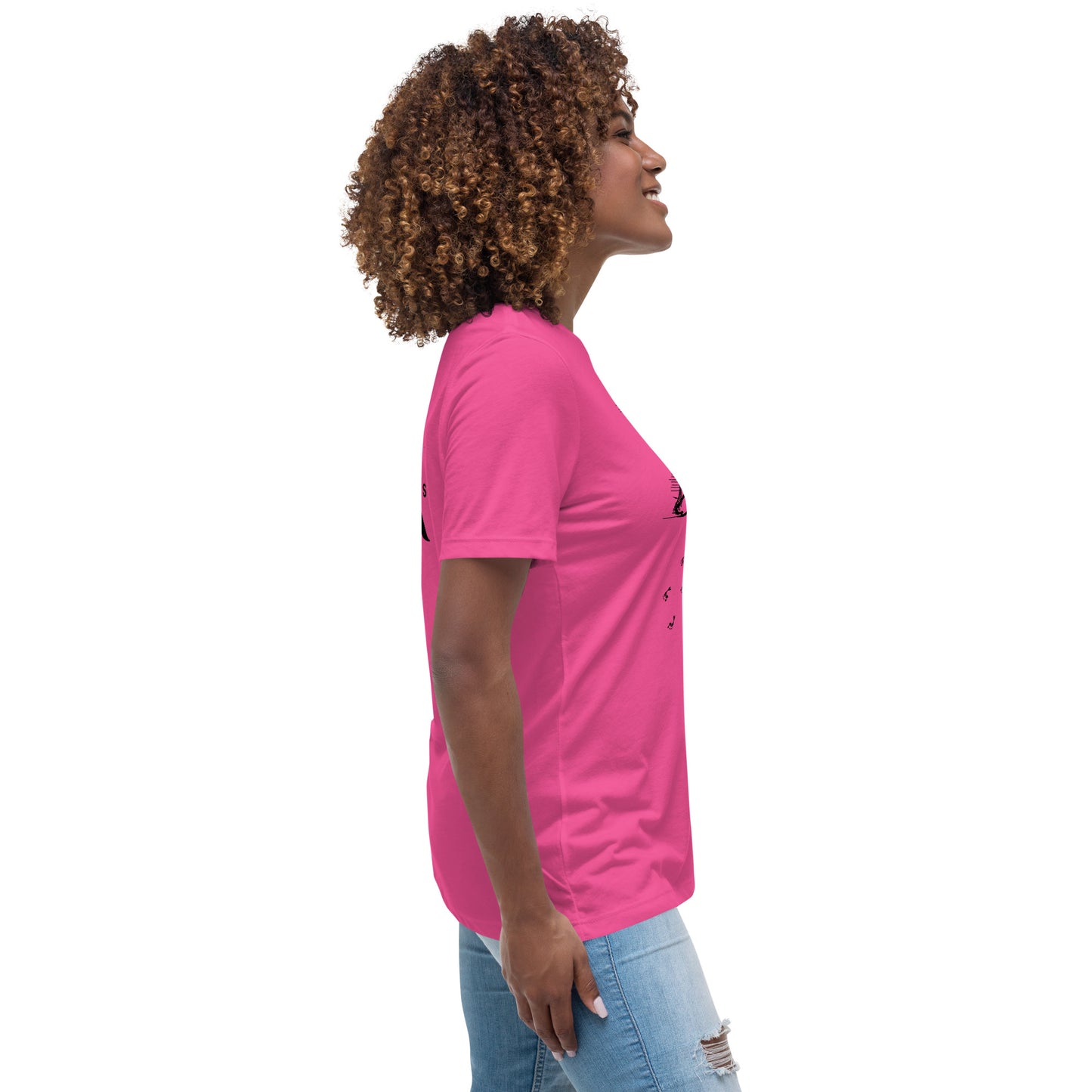 He Is Risen Women's Relaxed T-Shirt W/Black Print