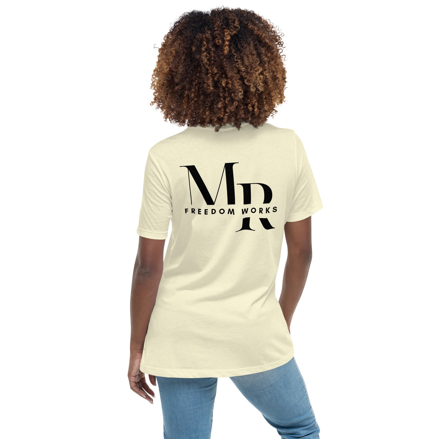 Heart Beats In Time Women's Relaxed T-Shirt W/Black Print