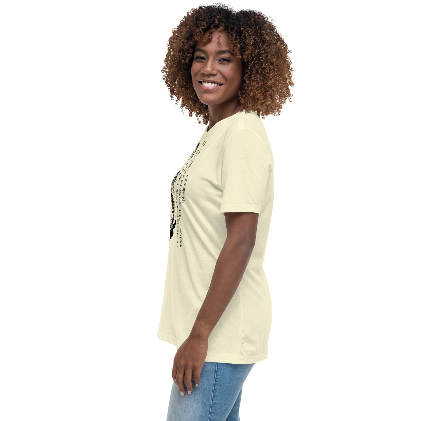 Fearfully And Wonderfully Made Women's Relaxed T-Shirt W/Black Print