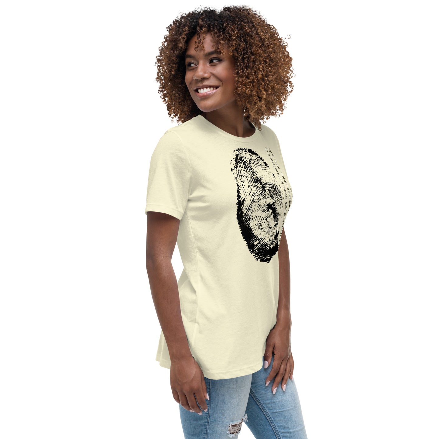 Fearfully And Wonderfully Made Women's Relaxed T-Shirt W/Black Print