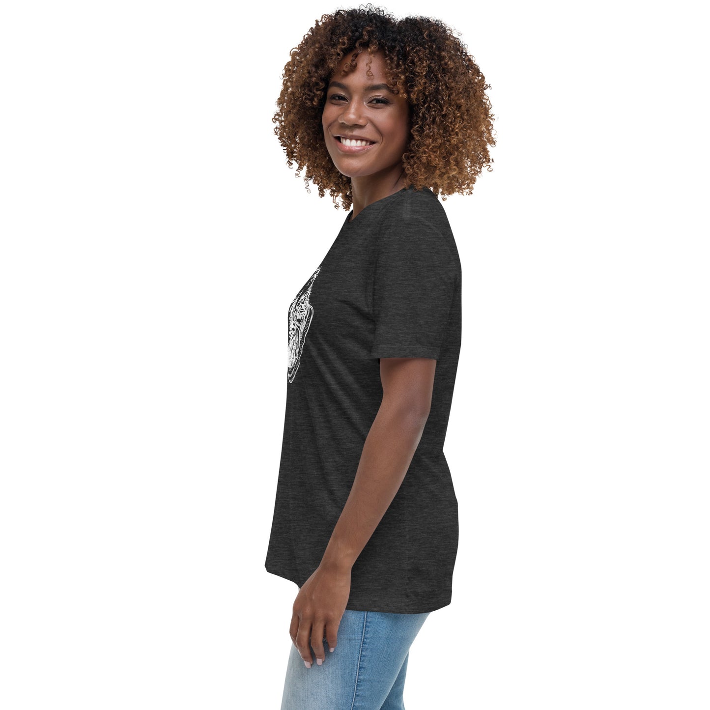 The Good Shepherd Women's Relaxed T-Shirt W/White Print