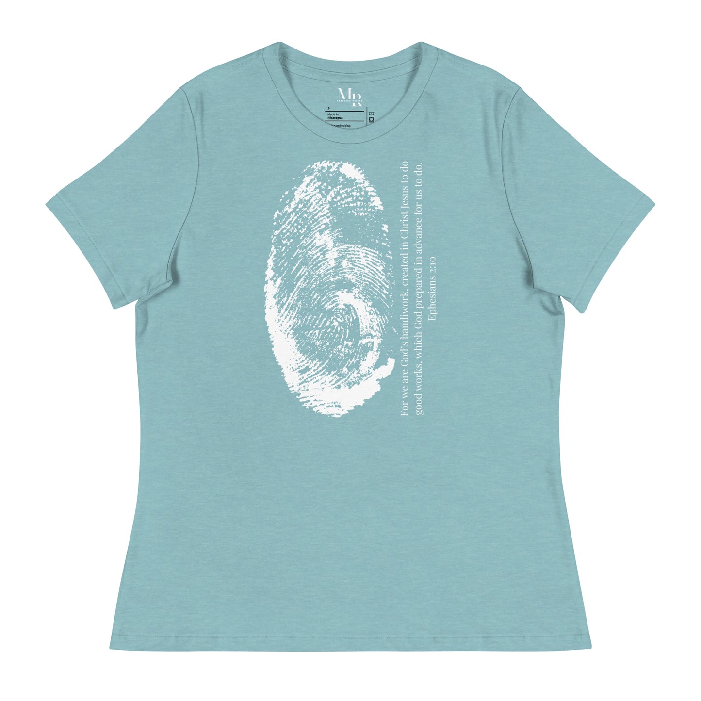 Fearfully And Wonderfully Made Women's Relaxed T-Shirt W/White Print