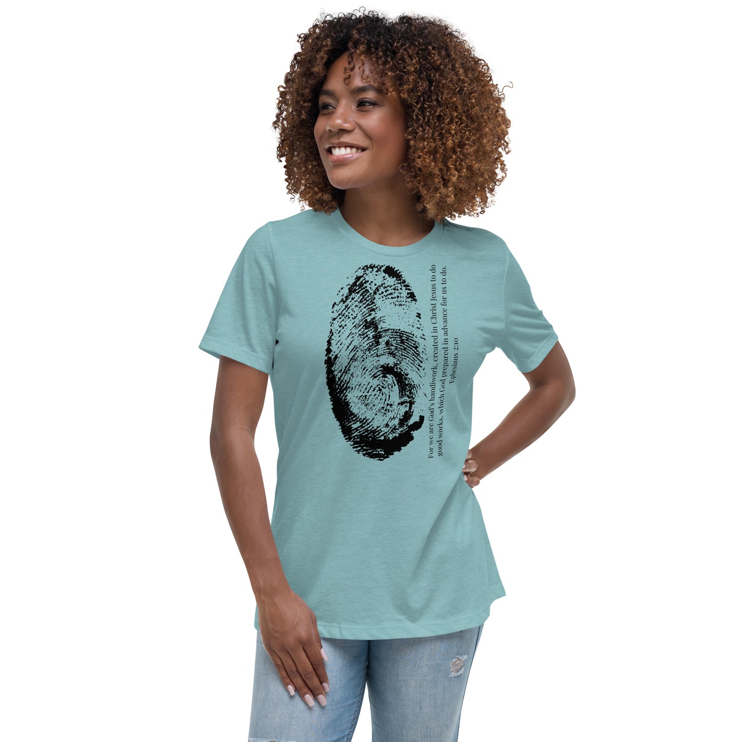 Fearfully And Wonderfully Made Women's Relaxed T-Shirt W/Black Print