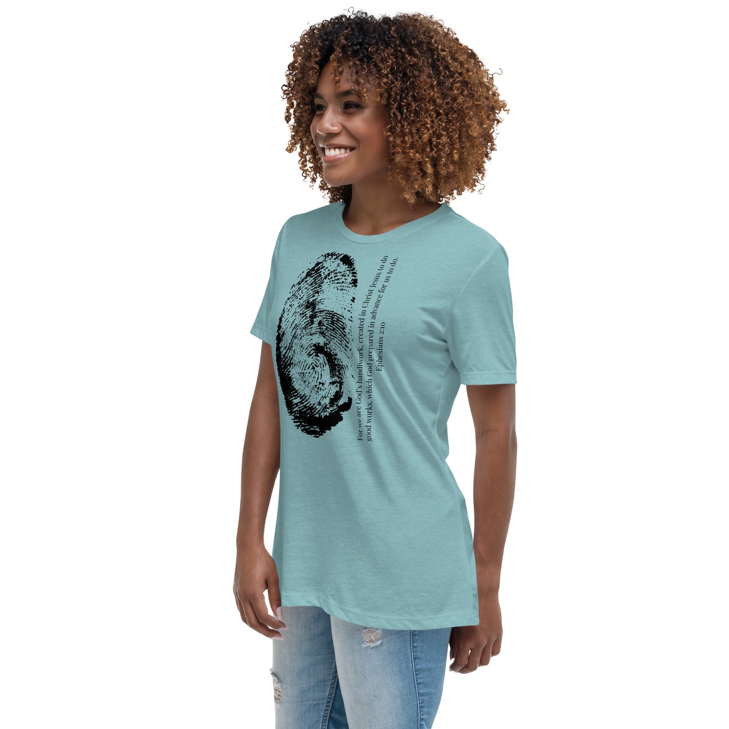 Fearfully And Wonderfully Made Women's Relaxed T-Shirt W/Black Print