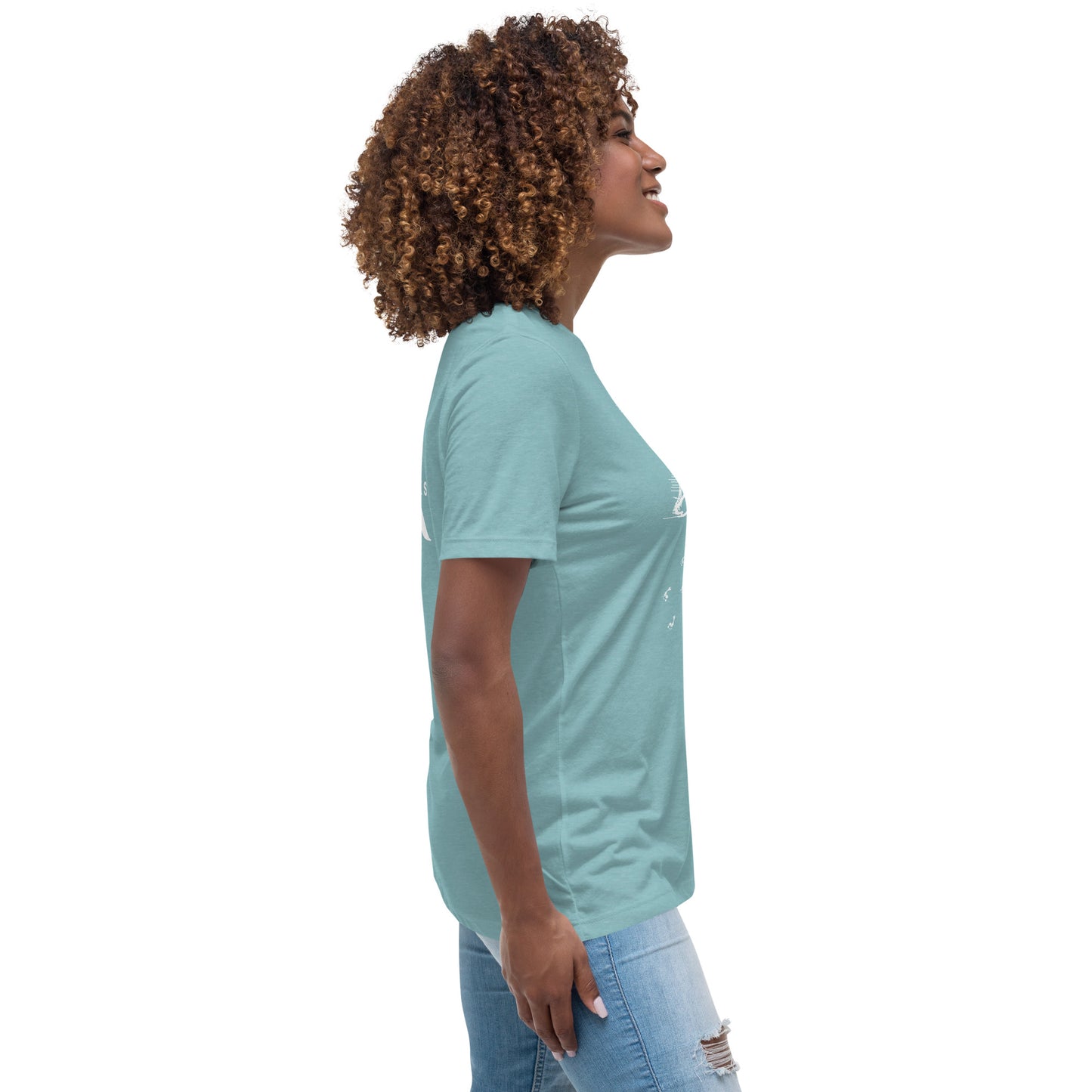 He Is Risen Women's Relaxed T-Shirt W/White Print