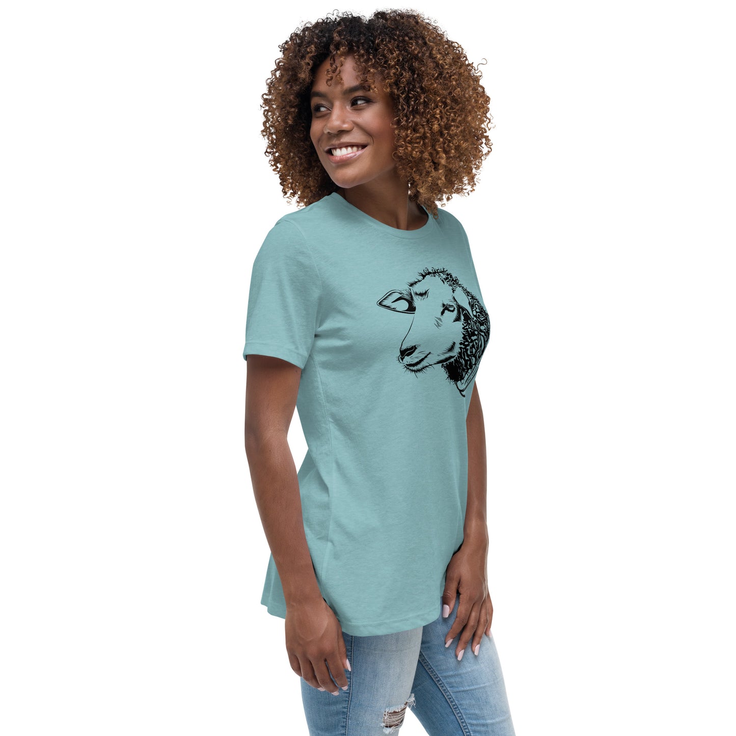 The Good Shepherd Women's Relaxed T-Shirt W/Black Print