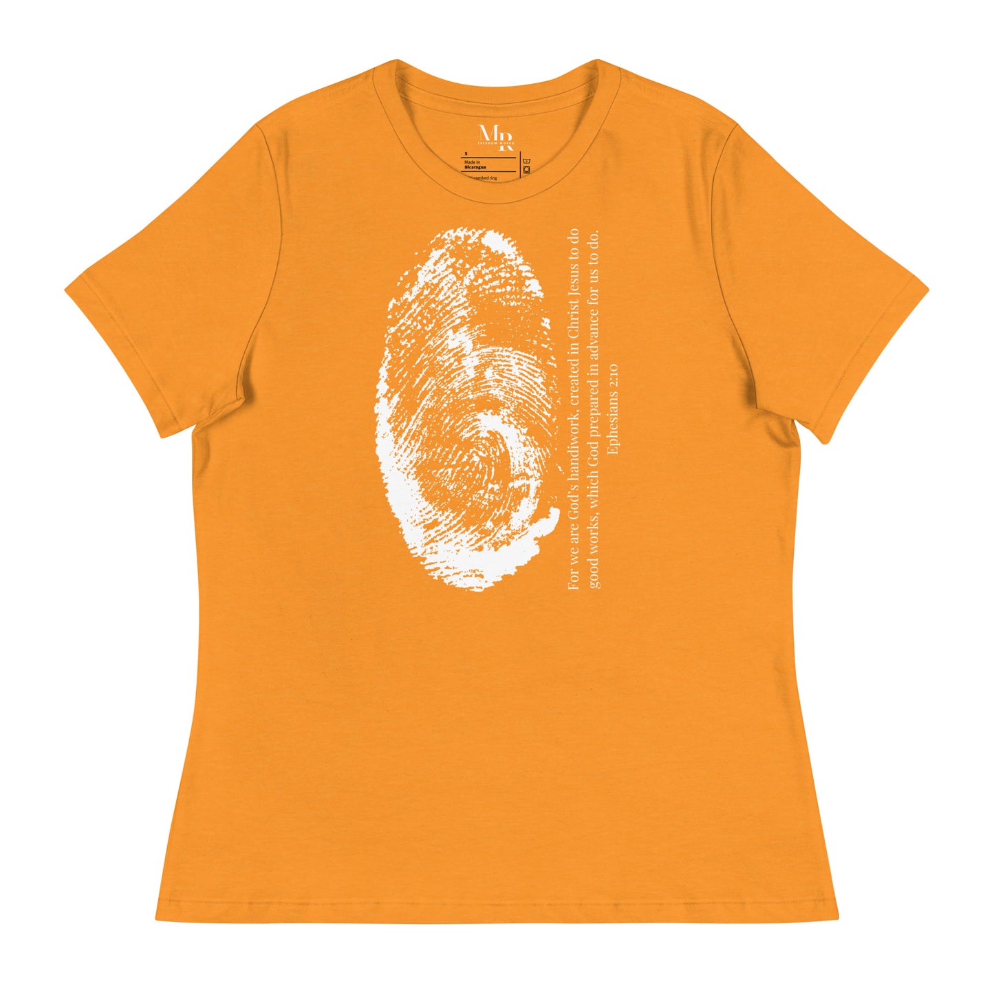 Fearfully And Wonderfully Made Women's Relaxed T-Shirt W/White Print