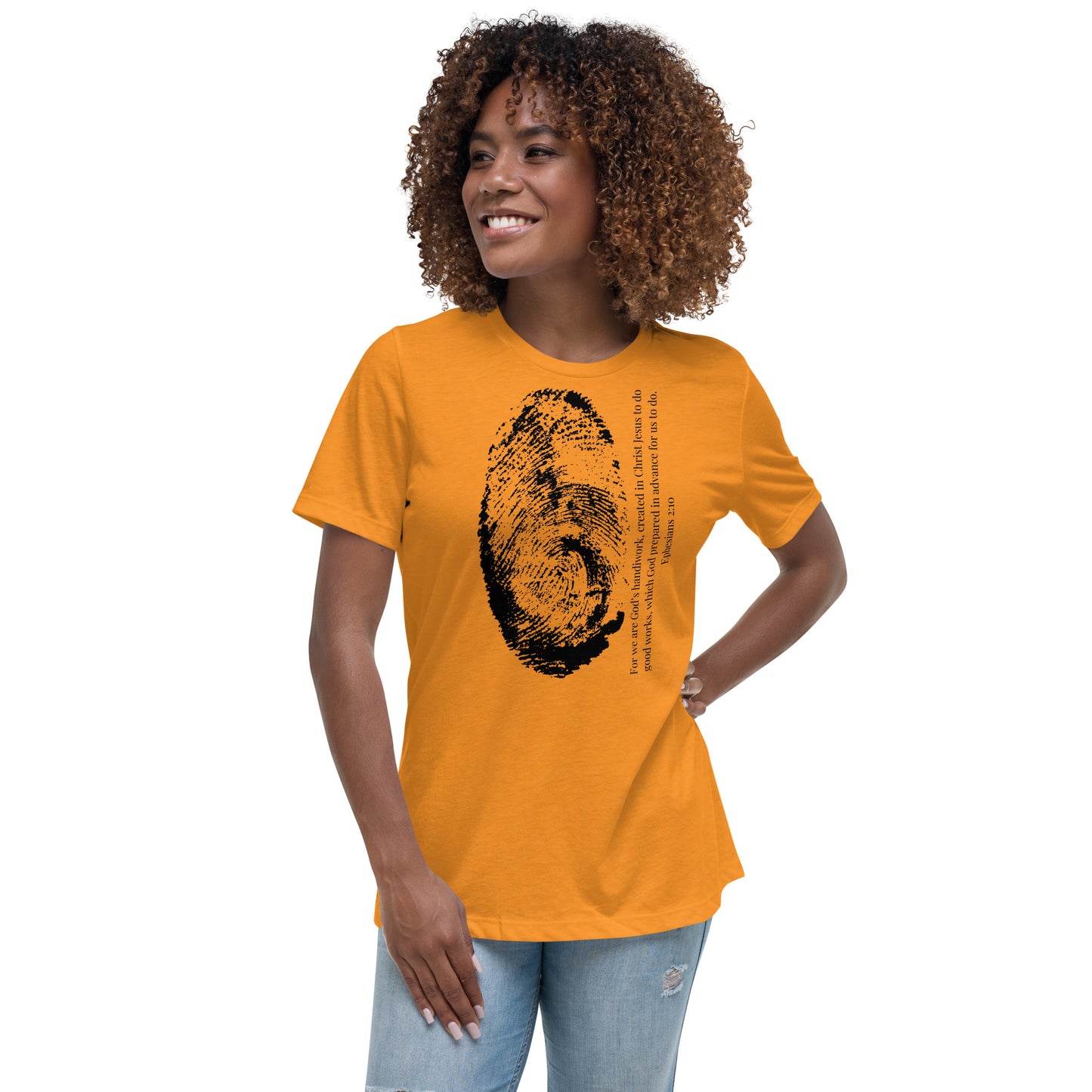 Fearfully And Wonderfully Made Women's Relaxed T-Shirt W/Black Print