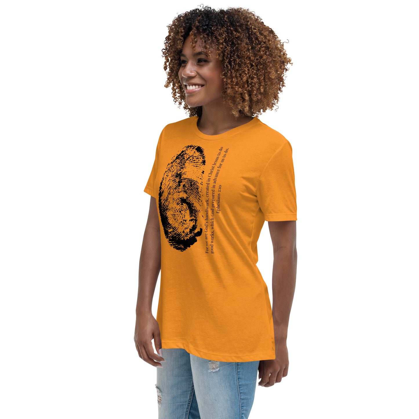 Fearfully And Wonderfully Made Women's Relaxed T-Shirt W/Black Print
