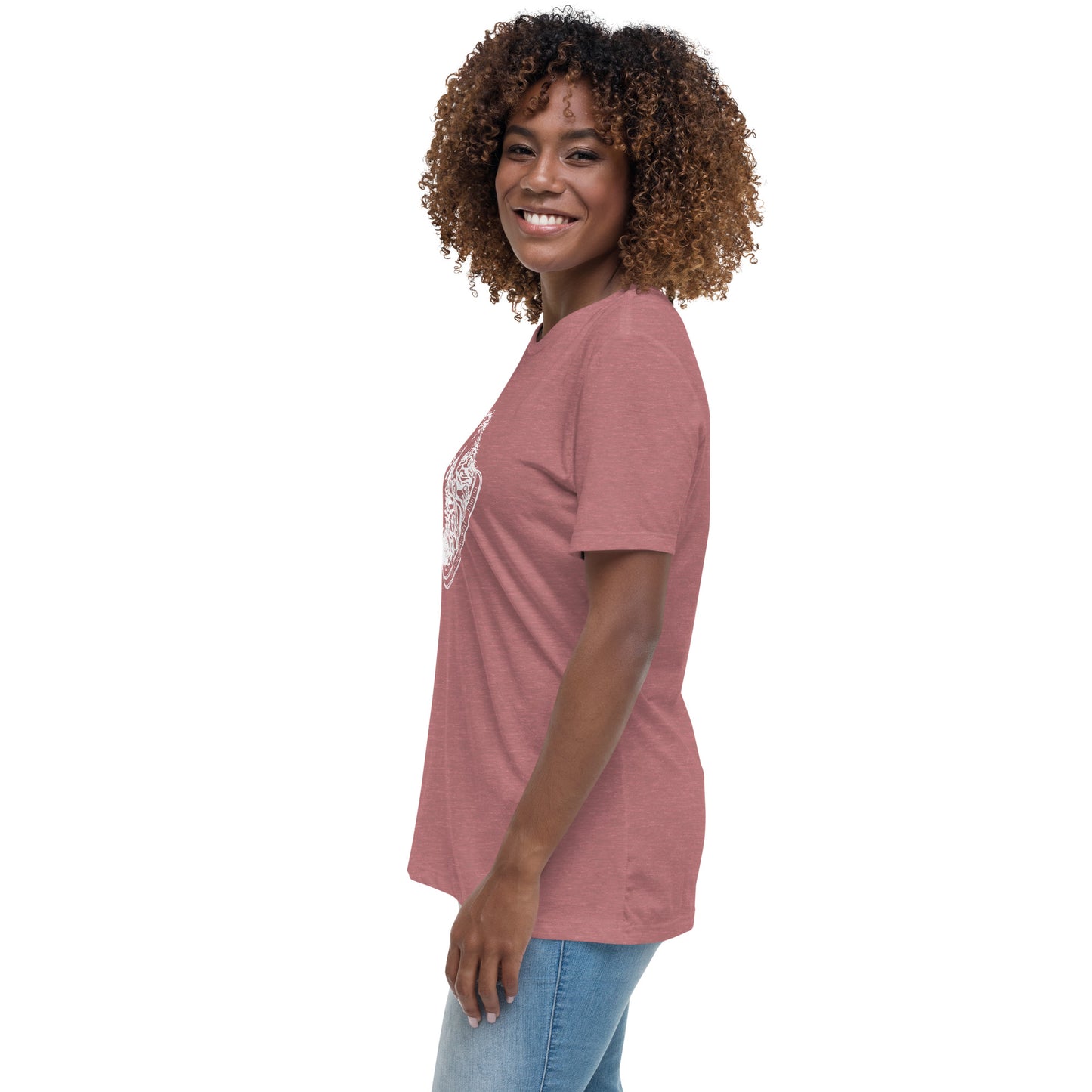 The Good Shepherd Women's Relaxed T-Shirt W/White Print
