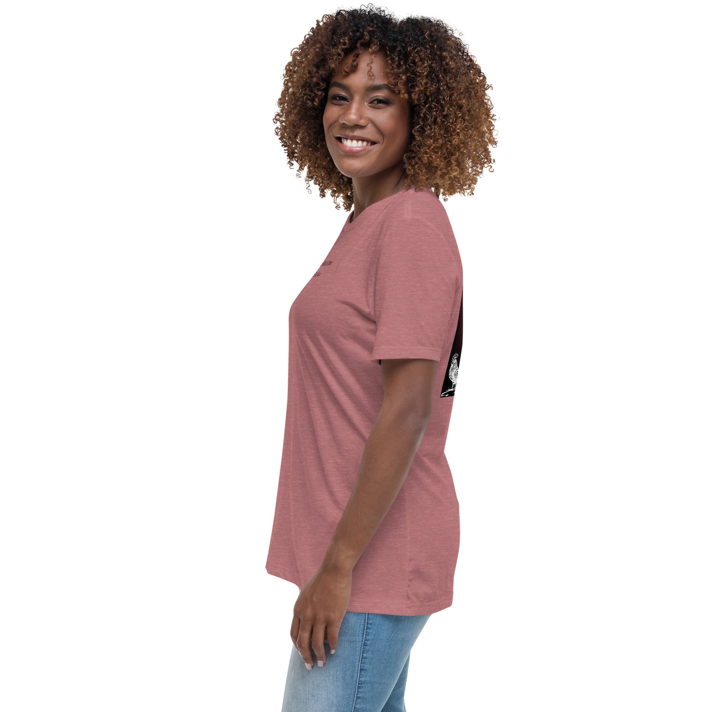 Jesus Died For You Women's Relaxed T-Shirt W/Black Print