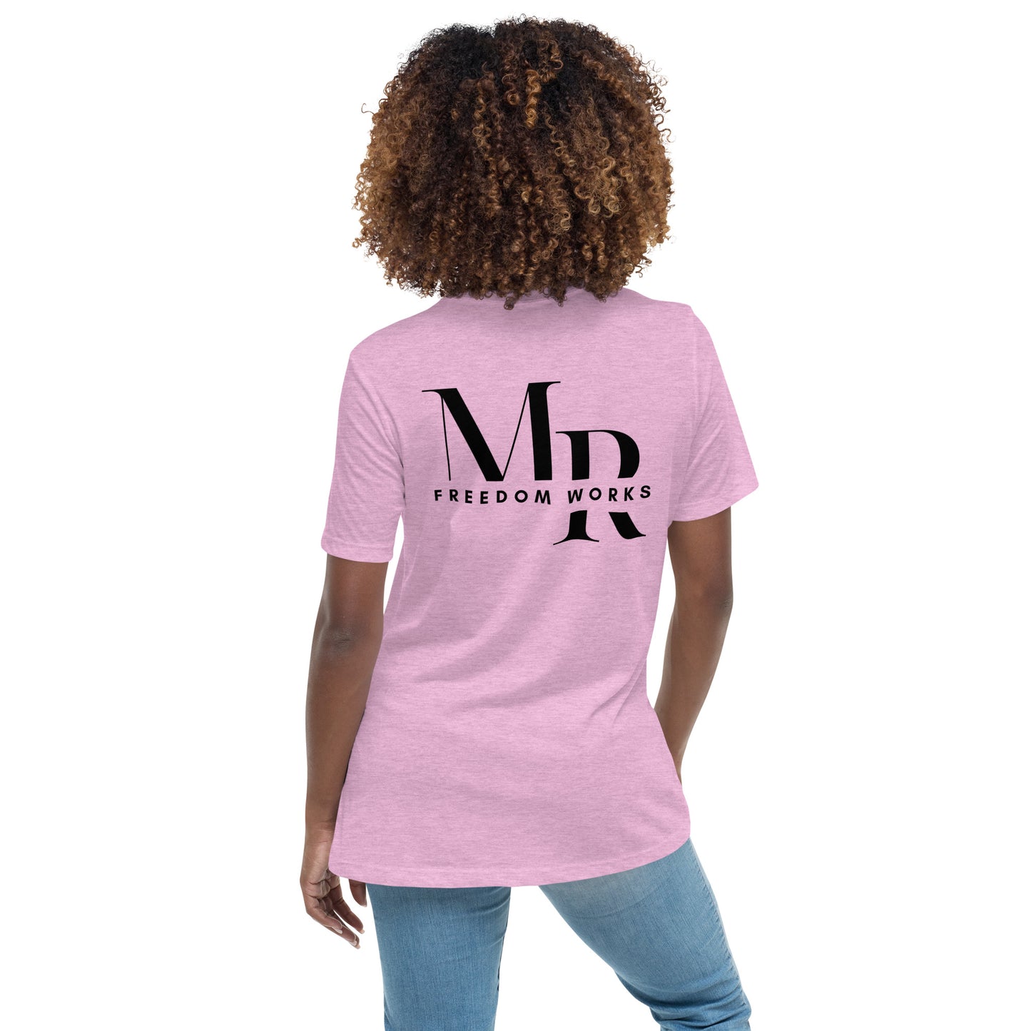 Heart Beats In Time Women's Relaxed T-Shirt W/Black Print