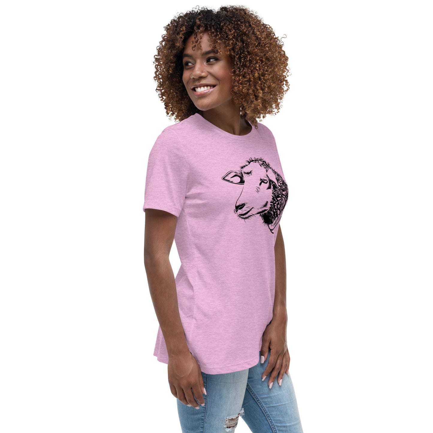 The Good Shepherd Women's Relaxed T-Shirt W/Black Print