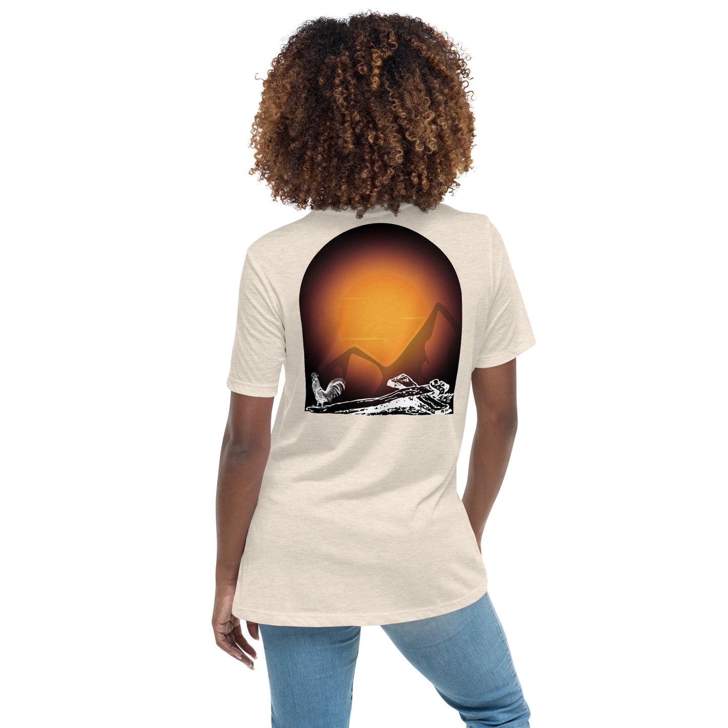 Jesus Died For You Women's Relaxed T-Shirt W/Black Print