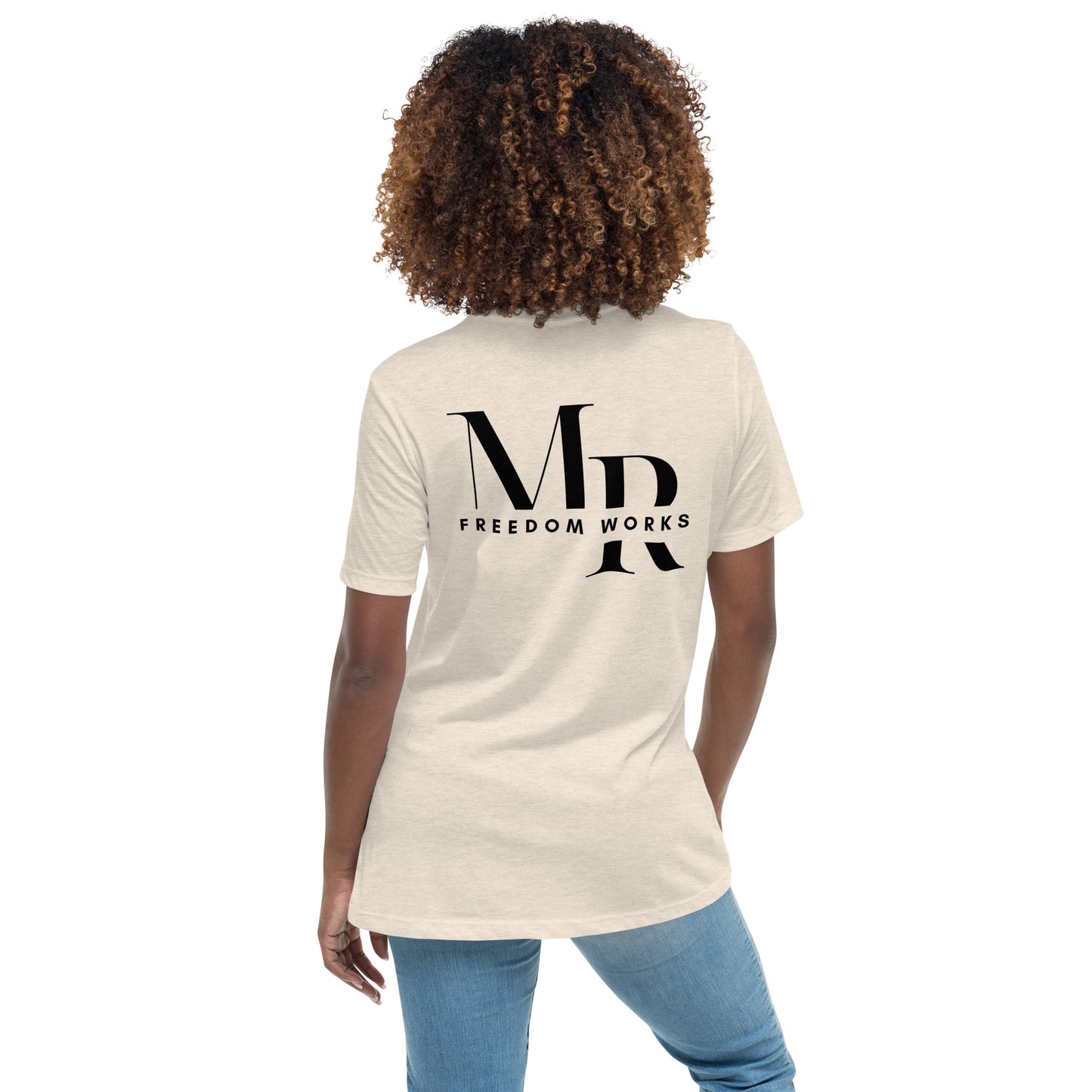 Heart Beats In Time Women's Relaxed T-Shirt W/Black Print