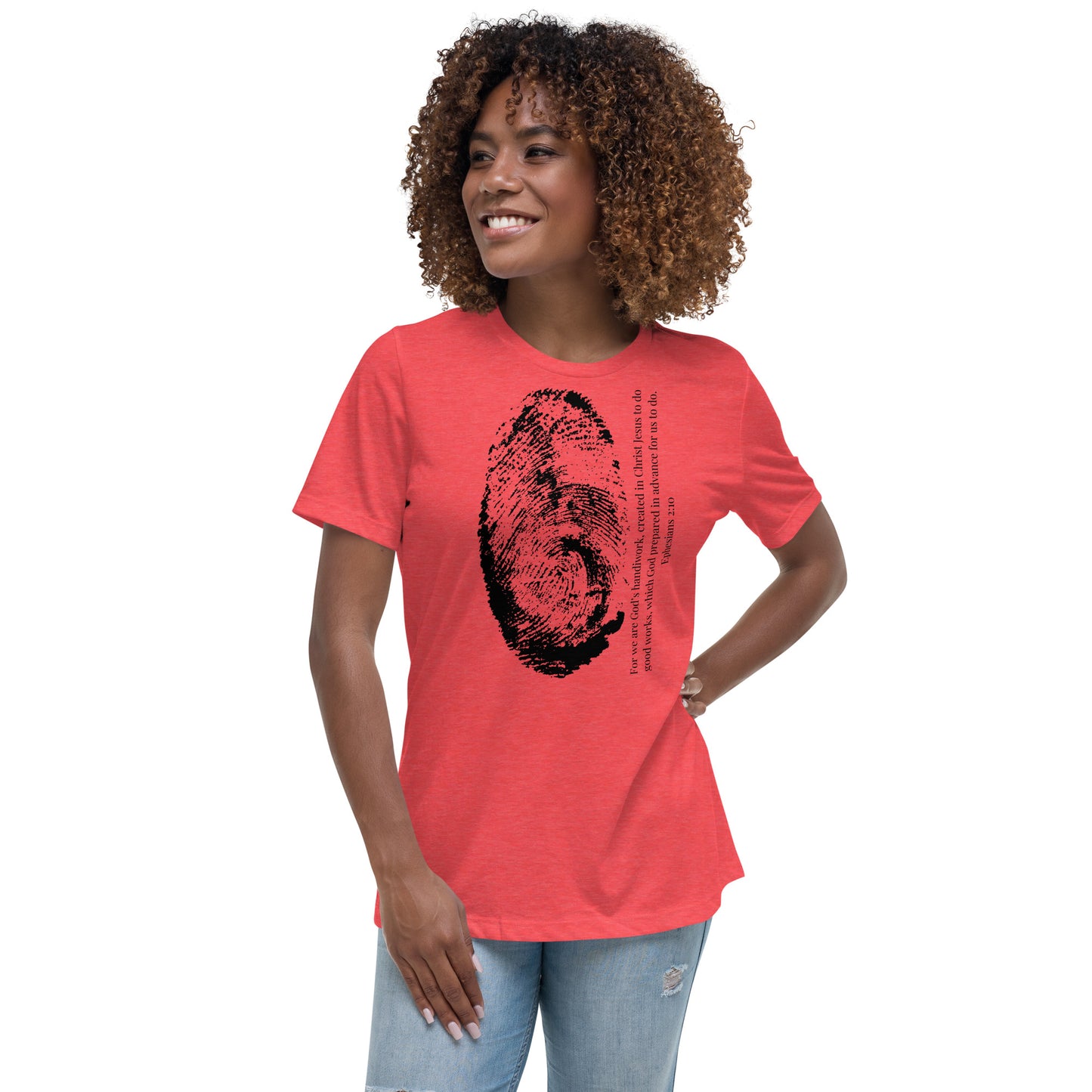 Fearfully And Wonderfully Made Women's Relaxed T-Shirt W/Black Print