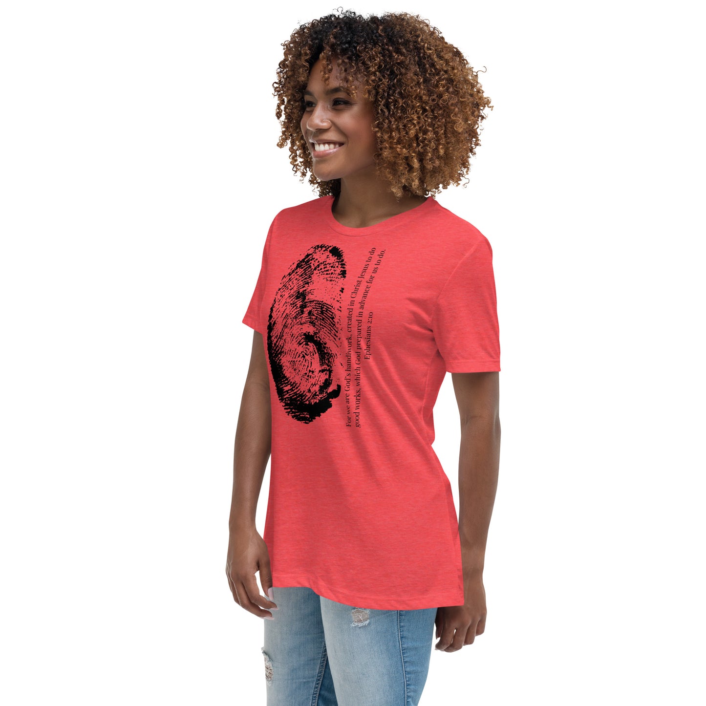 Fearfully And Wonderfully Made Women's Relaxed T-Shirt W/Black Print