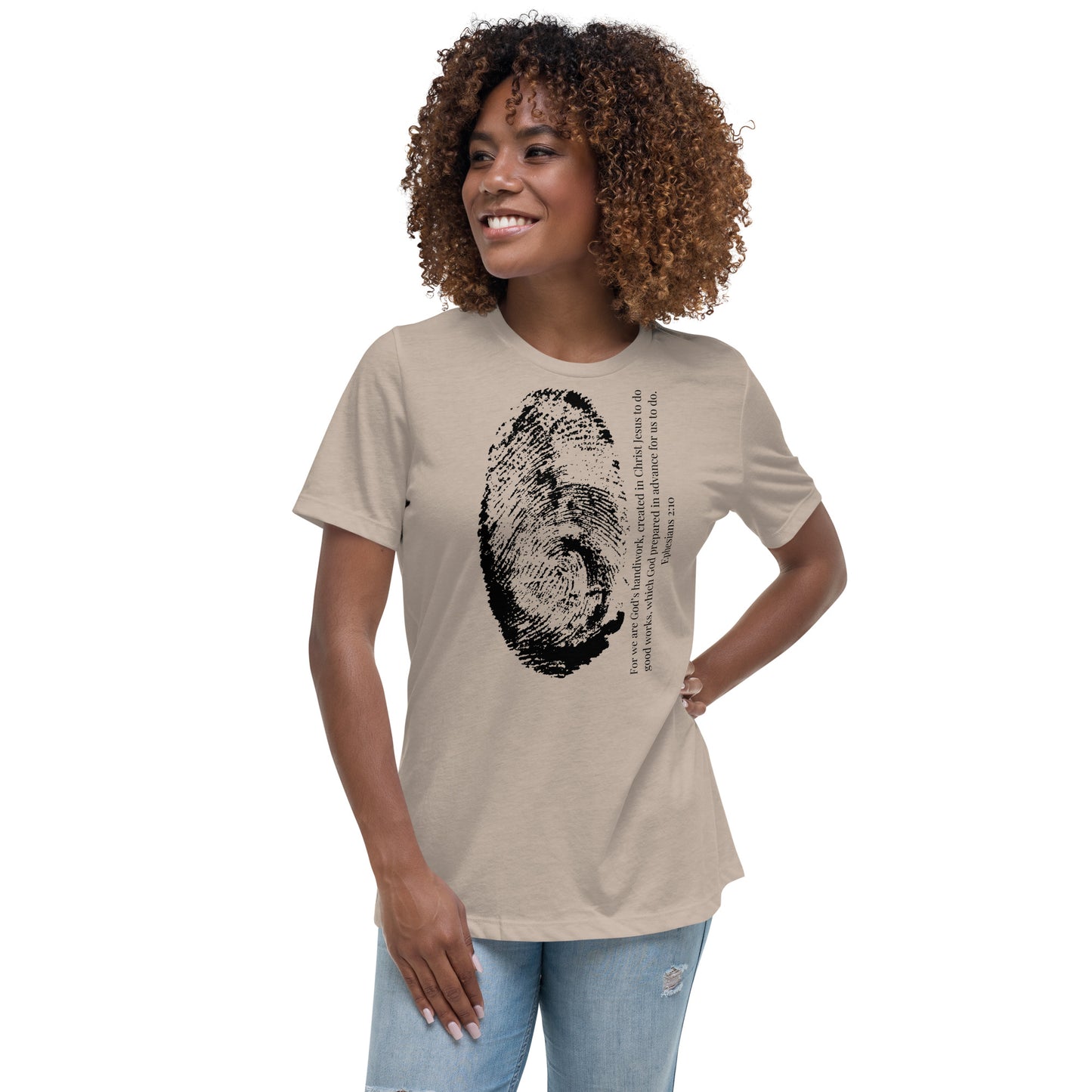 Fearfully And Wonderfully Made Women's Relaxed T-Shirt W/Black Print