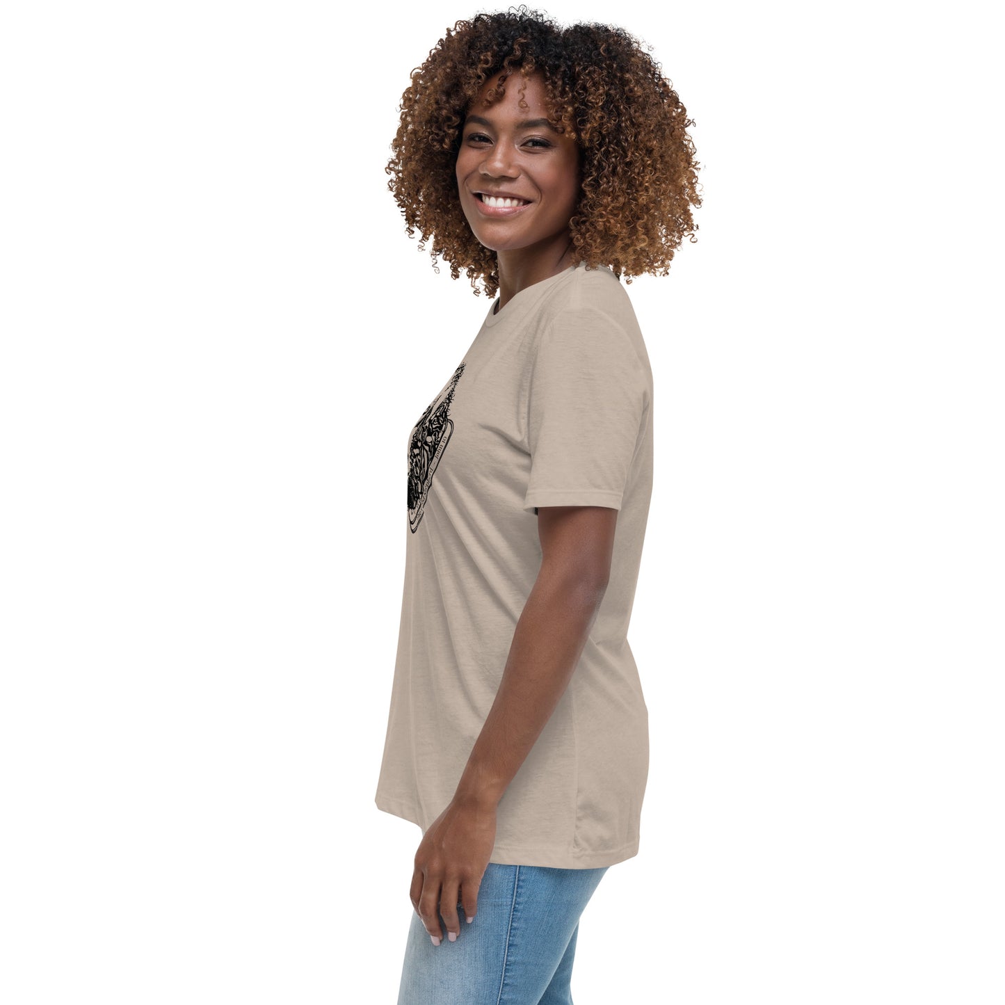 The Good Shepherd Women's Relaxed T-Shirt W/Black Print
