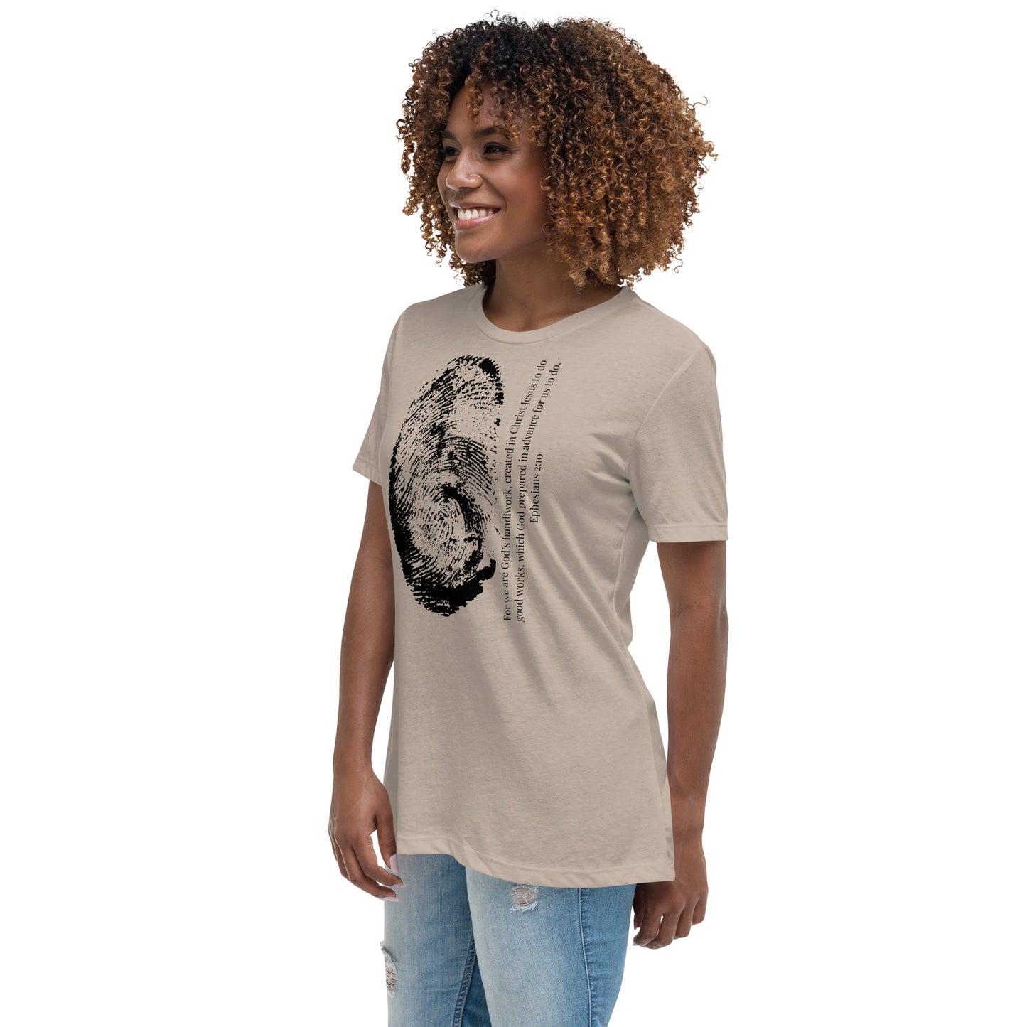 Fearfully And Wonderfully Made Women's Relaxed T-Shirt W/Black Print