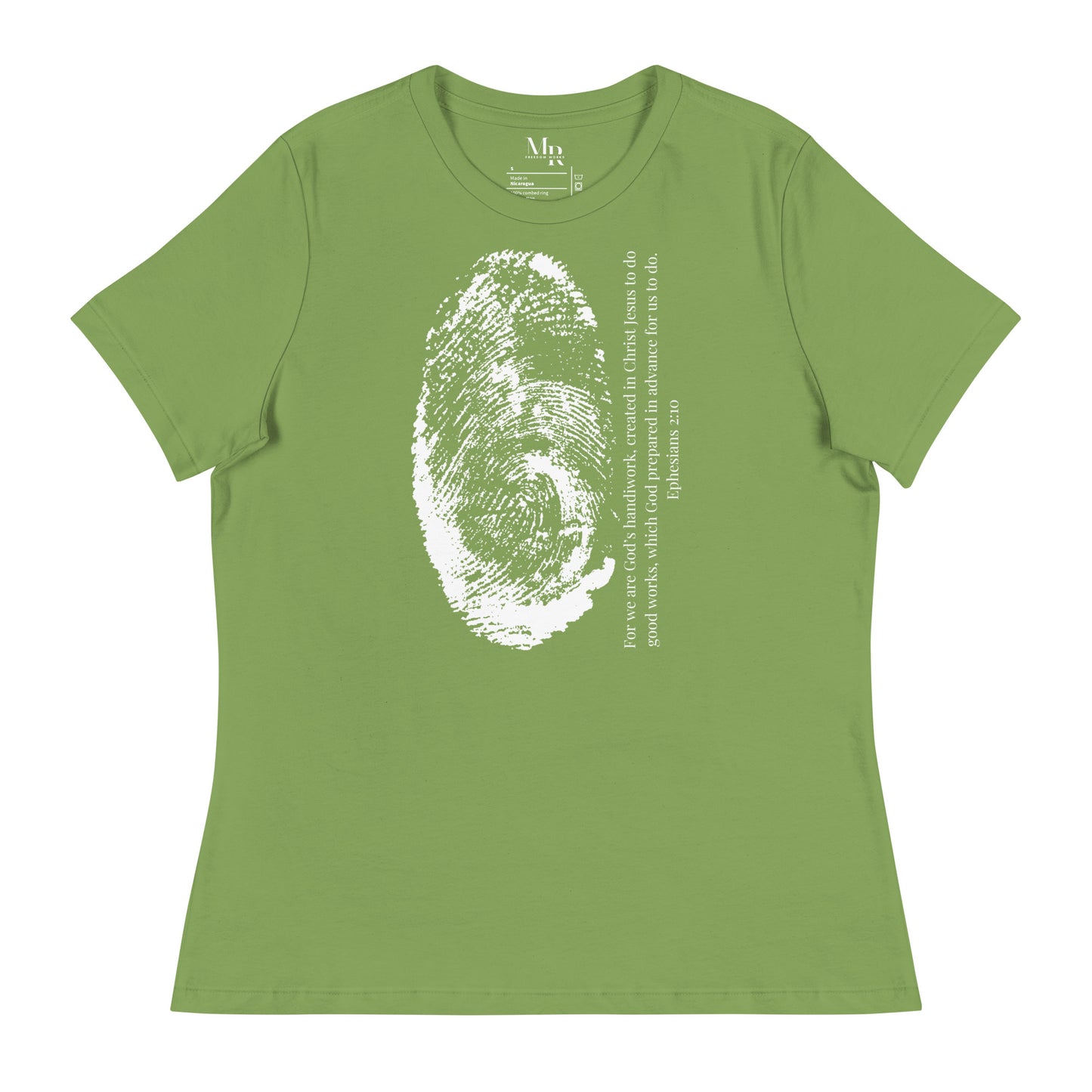 Fearfully And Wonderfully Made Women's Relaxed T-Shirt W/White Print
