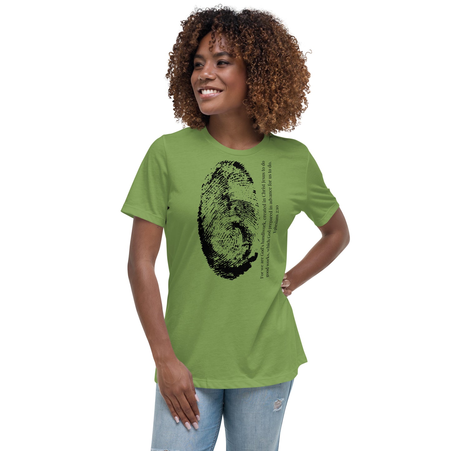Fearfully And Wonderfully Made Women's Relaxed T-Shirt W/Black Print