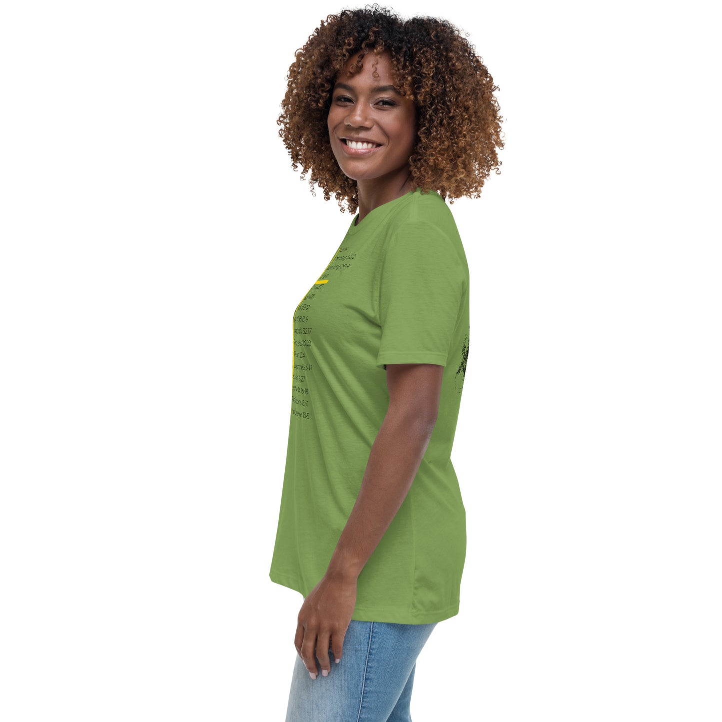 He's Got My Back Women's Relaxed T-Shirt W/Black Print