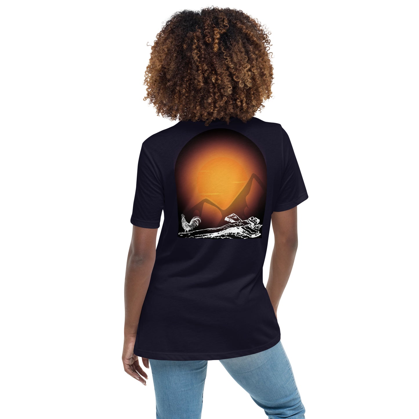 Jesus Died For You Women's Relaxed T-Shirt W/White Print