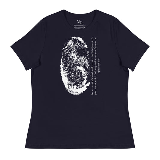 Fearfully And Wonderfully Made Women's Relaxed T-Shirt W/White Print
