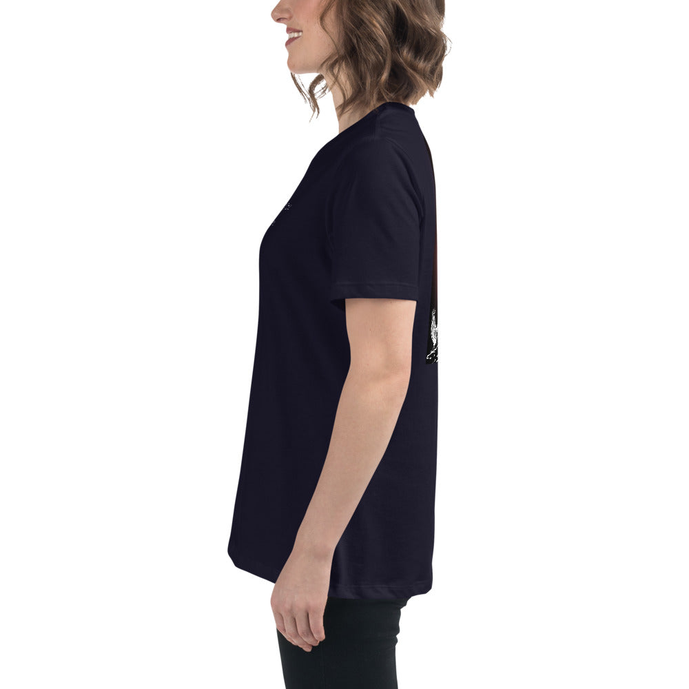 Jesus Died For You Women's Relaxed T-Shirt W/White Print