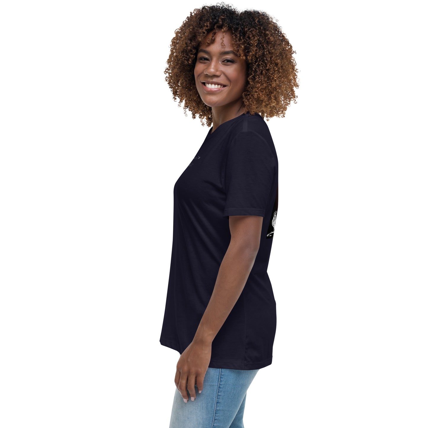 Jesus Died For You Women's Relaxed T-Shirt W/White Print