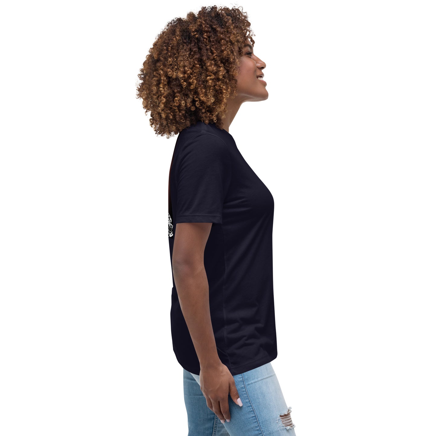 Jesus Died For You Women's Relaxed T-Shirt W/White Print