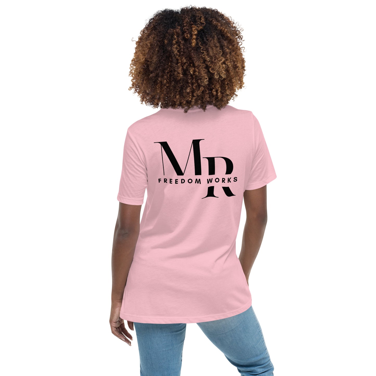 Heart Beats In Time Women's Relaxed T-Shirt W/Black Print