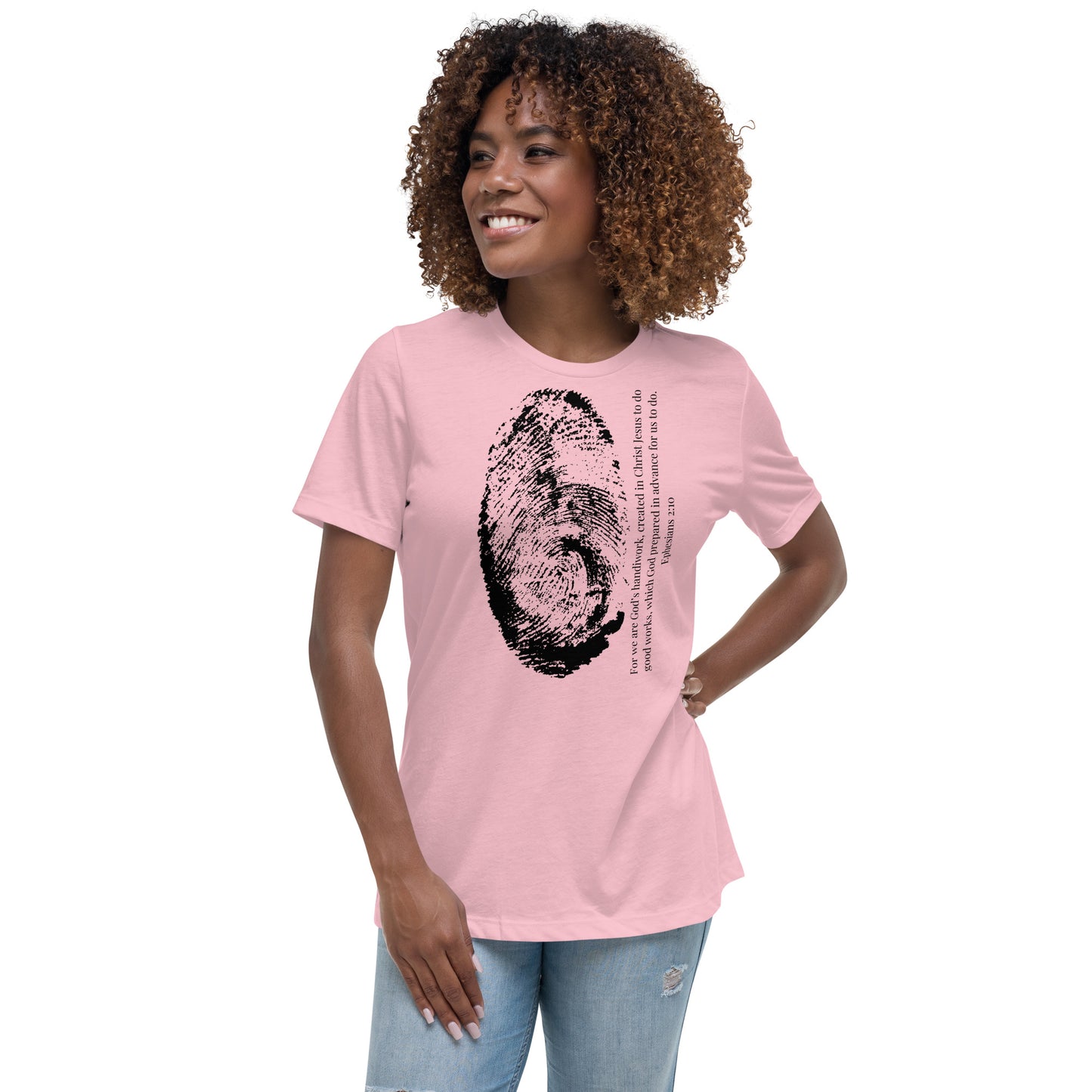 Fearfully And Wonderfully Made Women's Relaxed T-Shirt W/Black Print